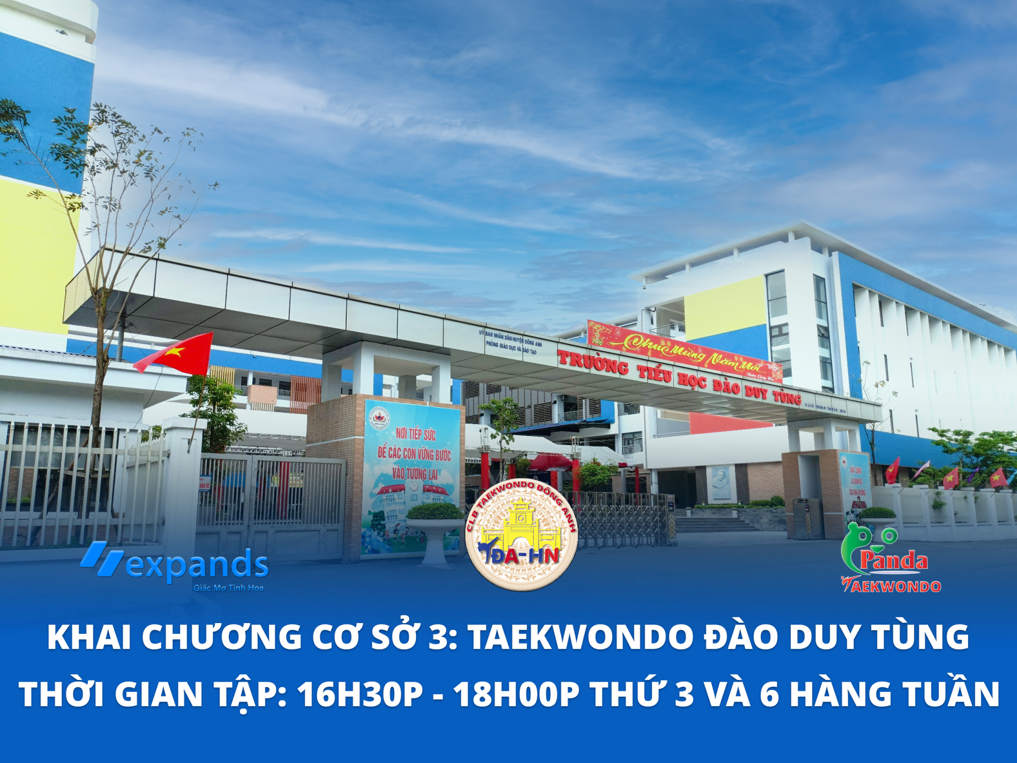 Thông báo tuyển sinh cơ sở liên kế 3 taekwondo của trung tâm Panda